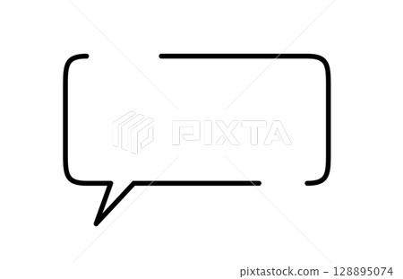 Simple and cute handwritten speech bubbles 128895074