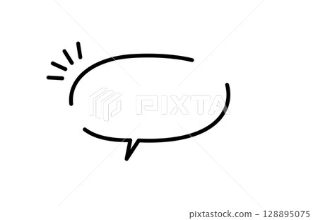 Simple and cute handwritten speech bubbles 128895075