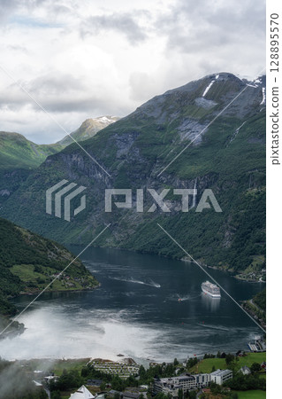 Geiranger fjord from Flydalsjuvet Geiranger fjord from Flydalsjuvet 128895570