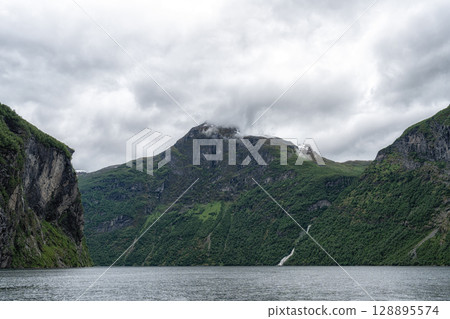 Geiranger fjord from cruise ship 128895574