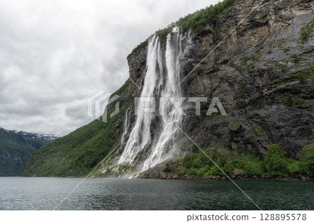 Geiranger fjord seven sisters fall Geiranger fjord seven sisters fall 128895578