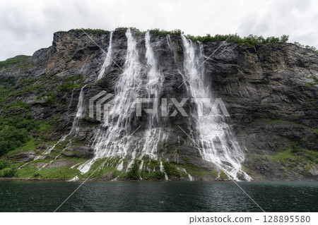 Geiranger fjord seven sisters fall 128895580