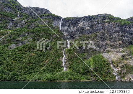 Geiranger fjord from cruise ship 128895583