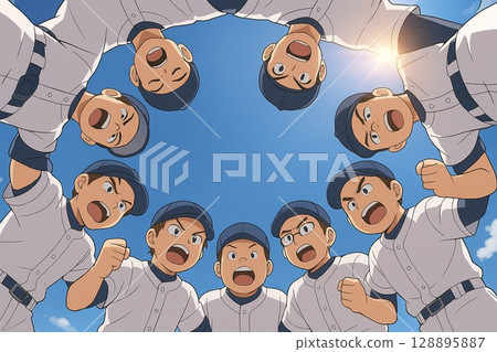 Baseball club huddle image 128895887