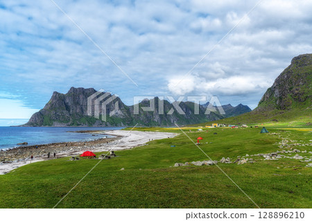 Uttakleiv beach view Uttakleiv beach view 128896210