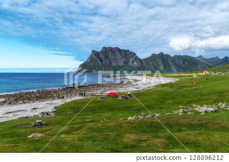 Uttakleiv beach view 128896212