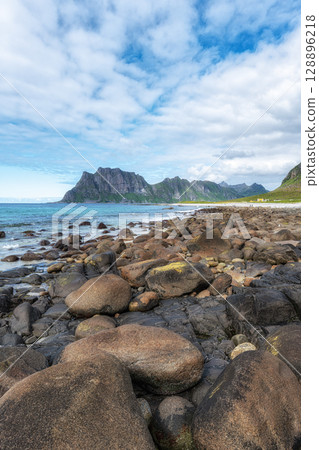 Uttakleiv beach view Uttakleiv beach view 128896218