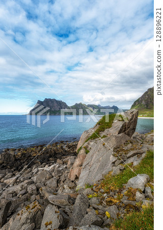 Uttakleiv beach view 128896221