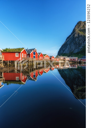 Iconic Red Rorbu Cabins 128896252