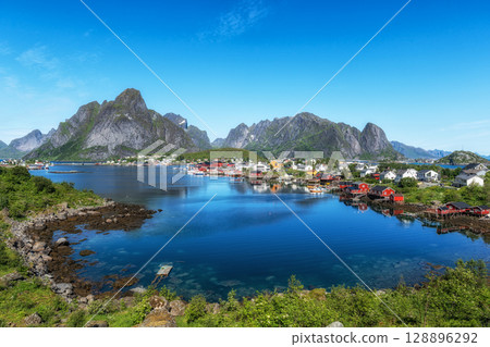 Reine Fishing Village in Lofoten Reine Fishing Village in Lofoten 128896292
