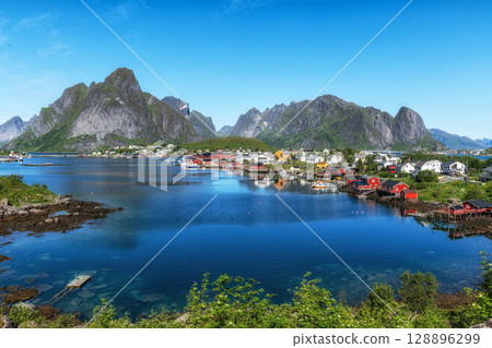 Reine Fishing Village in Lofoten Reine Fishing Village in Lofoten 128896299