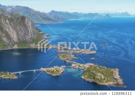 View of Reine from Reinebringen View of Reine from Reinebringen 128896311