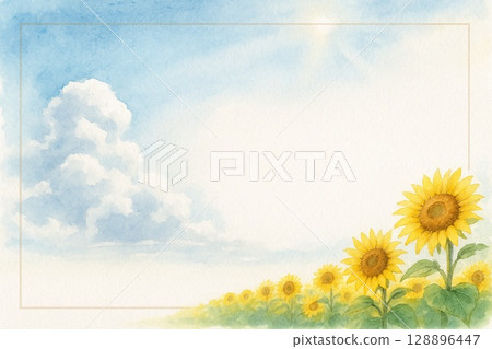 Postcard Sunflower 128896447