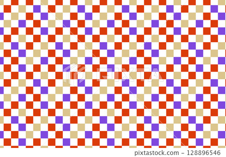 Illustration background material - Random pattern of colorful bricks - Pattern available in swatch panel 128896546