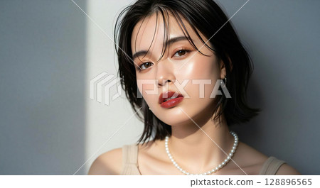 Natural light portrait of a stylish female model Natural light portrait of a stylish female model 128896565