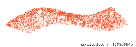 Red crayon brush stroke isolated on transparent background 128896940