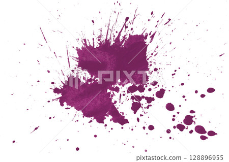 Purple splash watercolor brush isolated on transparent background Purple splash watercolor brush isolated on transparent background 128896955