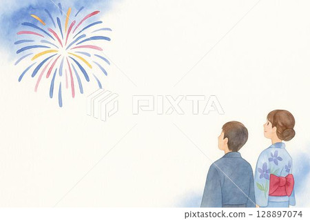Fireworks festival couple date image 128897074