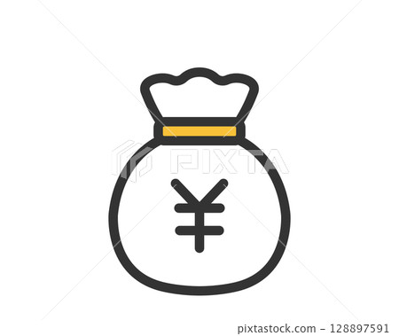 日元錢袋向量 | 代表經濟與金融的圖標素材 日元錢袋向量 | 代表經濟與金融的圖標素材 128897591