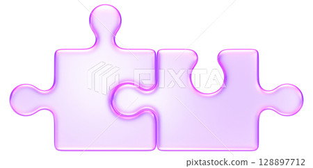 3D puzzle piece icon in soft glass style, representing connection, teamwork, problem solving, and integration 3D puzzle piece icon in soft glass style, representing connection, teamwork, problem solving, and integration 128897712