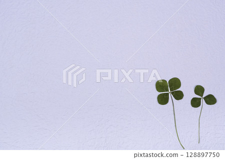 Colorful Japanese paper and four-leaf clover background material Colorful Japanese paper and four-leaf clover background material 128897750