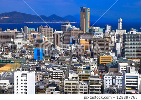 [Kagawa Prefecture] Scenery of Takamatsu city area 128897763