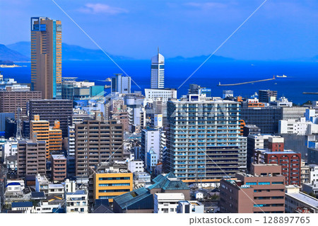 [Kagawa Prefecture] Scenery of Takamatsu city area 128897765