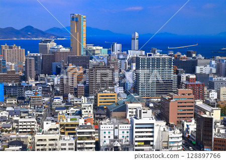 [Kagawa Prefecture] Scenery of Takamatsu city area 128897766