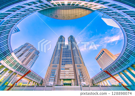 日本東京城市景觀:東京都政府大樓等地景…邁向新時代 日本東京城市景觀:東京都政府大樓等地景…邁向新時代 128898074