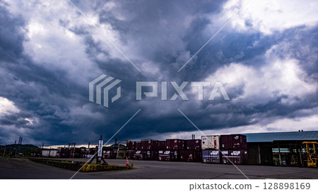 Cargo yard, freight train, transportation, cargo image, transportation, rail transport Cargo yard, freight train, transportation, cargo image, transportation, rail transport 128898169