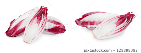 red chicory or radicchio isolated on white background red chicory or radicchio isolated on white background 128899382