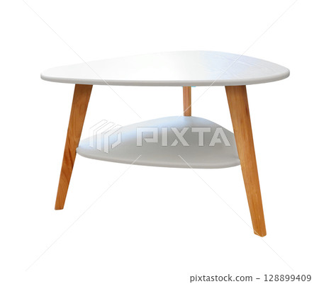 Modern minimalist coffee table that features a unique and attractive vintage design 128899409