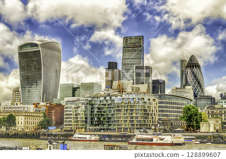 London City skyline, UK 128899607