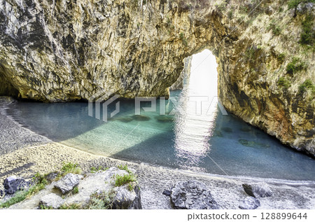 Arcomagno beach, Coast of the Cedars, Tyrrhenian Sea, Italy 128899644