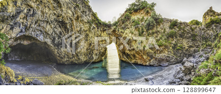 Arcomagno beach, Coast of the Cedars, Tyrrhenian Sea, Italy Arcomagno beach, Coast of the Cedars, Tyrrhenian Sea, Italy 128899647