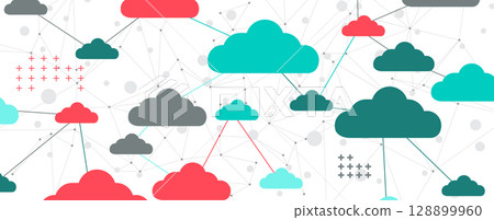 Cloud concept circuit technology background and network security Cloud concept circuit technology background and network security 128899960