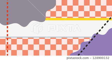 Colorful checkered abstract background with different shapes and space for text. Colorful checkered abstract background with different shapes and space for text. 128900132