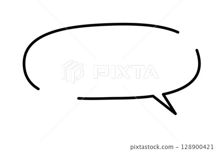 Simple and cute handwritten speech bubbles 128900421