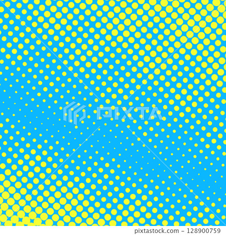 Pop art creative concept colorful comics book magazine cover. Polka dots colorful background. Cartoon halftone retro pattern. Abstract template design for poster, card, sale banner, empty bubble 128900759