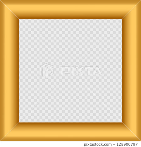 Squared golden vintage textured wooden frame for your design. Vintage cover. Place for text. Vintage antique gold beautiful frames for paintings or photographs. Template vector illustration 128900797