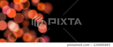 Abstract color shining bokeh isolated on transparent background. Lights and sparks glitter glowing effect. Lens flare Christmas or New Year holiday card 128900865