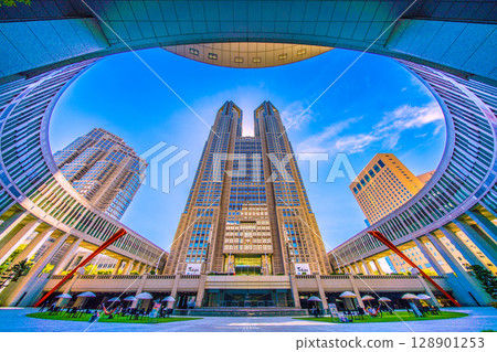 Tokyo cityscape in Japan: View of the Tokyo Metropolitan Government Building and other areas...towards a new era Tokyo cityscape in Japan: View of the Tokyo Metropolitan Government Building and other areas...towards a new era 128901253