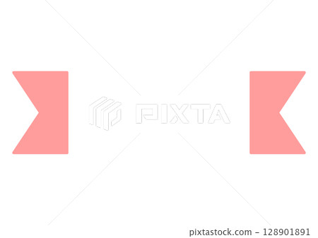 粉紅色絲帶形標題框 粉紅色絲帶形標題框 128901891