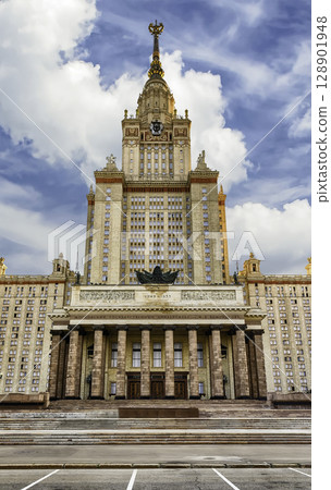 Lomonosov State University building in Moscow, Russia Lomonosov State University building in Moscow, Russia 128901948