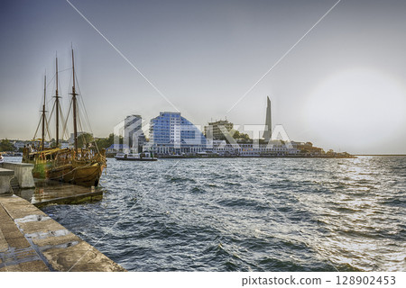 Scenic seafront of Sevastopol, Crimea 128902453