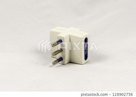 Three way EU electric plug adaptor Three way EU electric plug adaptor 128902756