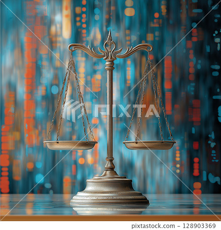 vintage scale symbolizing justice and balance in law 128903369