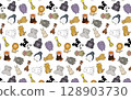 動物圖案插圖 128903730
