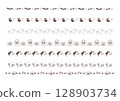 萬聖節線條素材套裝黑色和白色 128903734