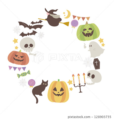 Halloween frame material 128903735